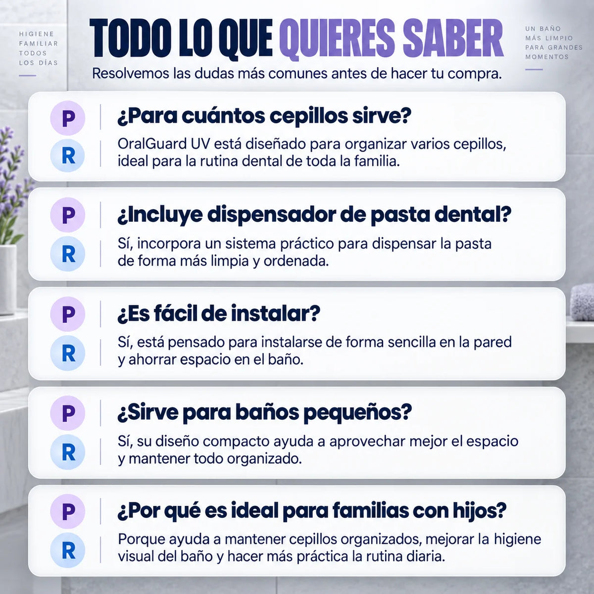 OralGuard l Esterilizador UV y Dispensador de Pasta Dental