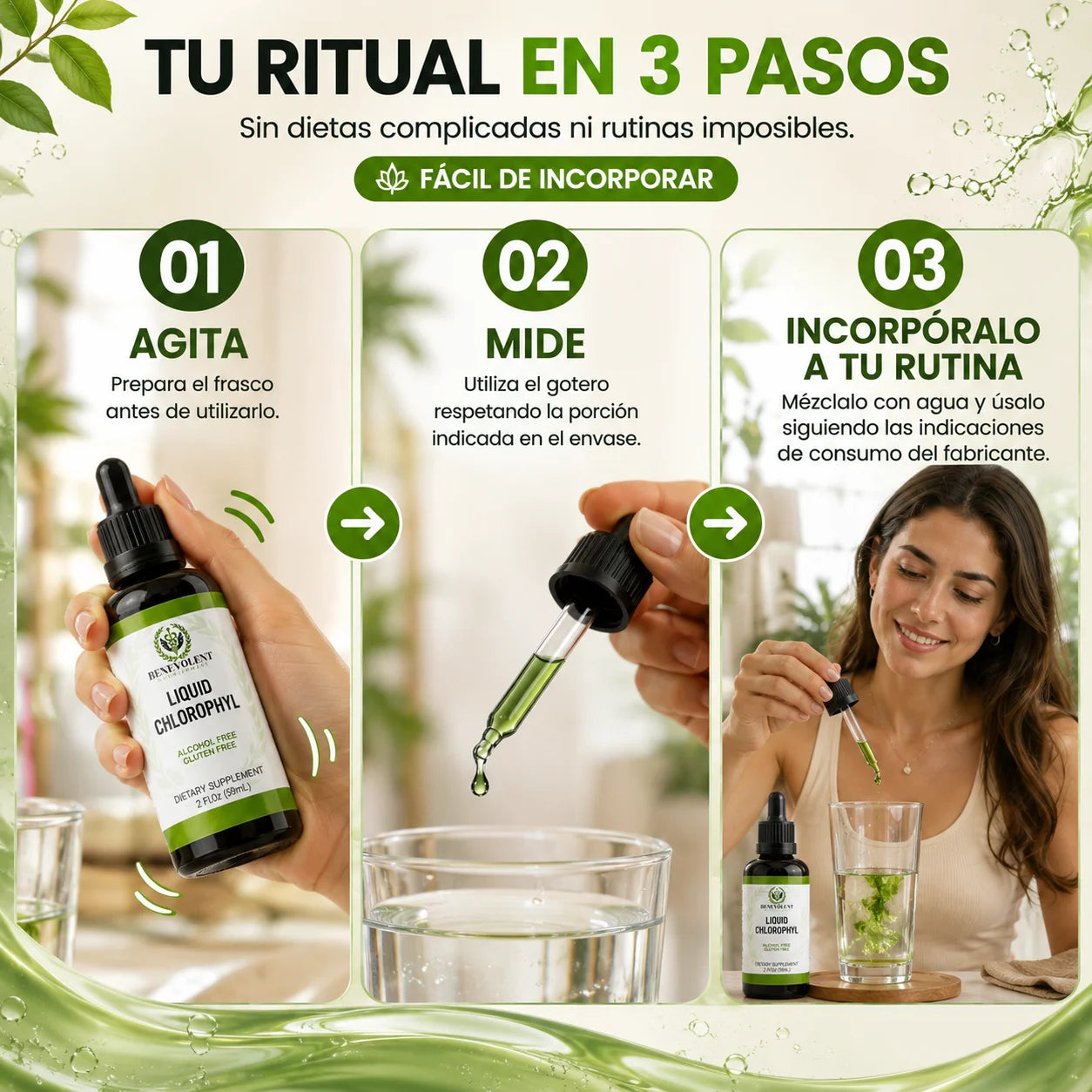 Clorofila Líquida | Tu Aliada en Tu Salud | 15 Gotas al Día