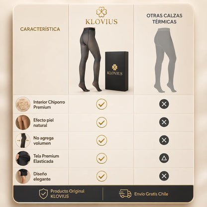 2x1 Panty Efecto Piel con Chiporro Premium l Abrigo que Moldea tu Figura