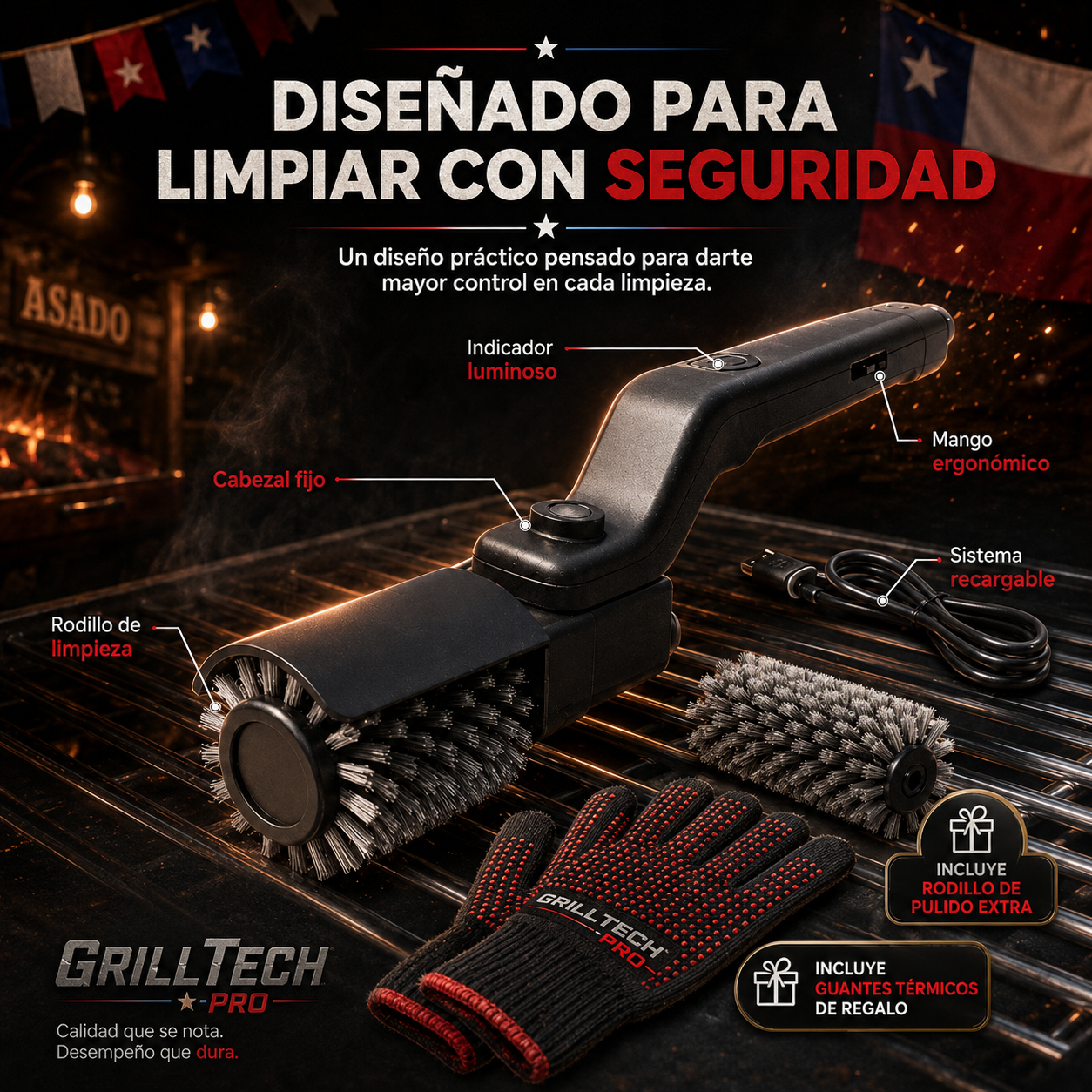 GrillTech Pro l Limpieza y pulido de tu parrilla en 30 segundos