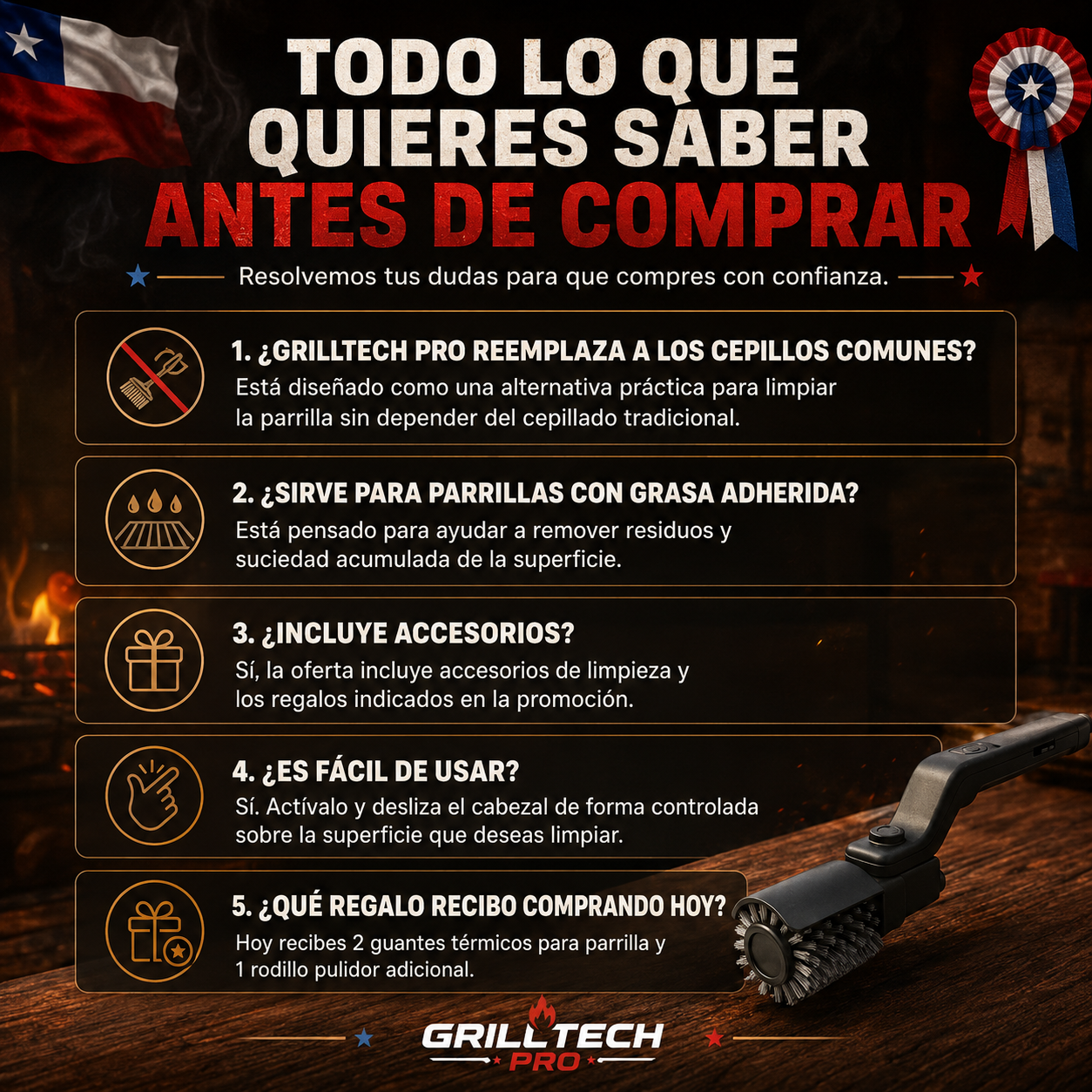 GrillTech Pro l Limpieza y pulido de tu parrilla en 30 segundos