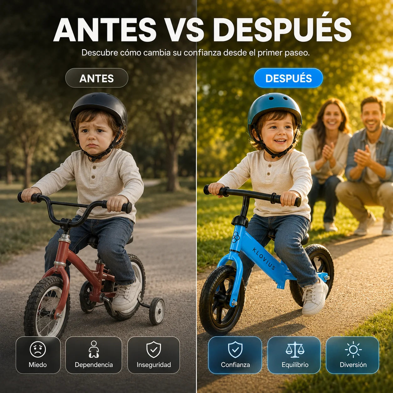 Klovius Balance Bike  Bicicleta de aprendizaje y equilibrio