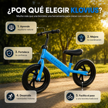 Klovius Balance Bike  Bicicleta de aprendizaje y equilibrio