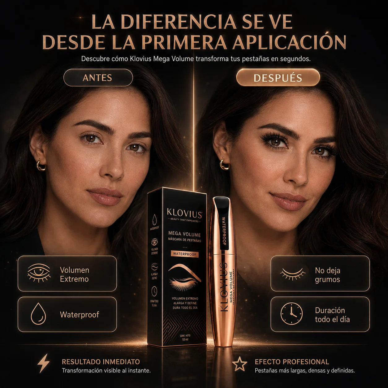 2x1 Klovius l Máscara de Pestañas Premium l Edición Limitada