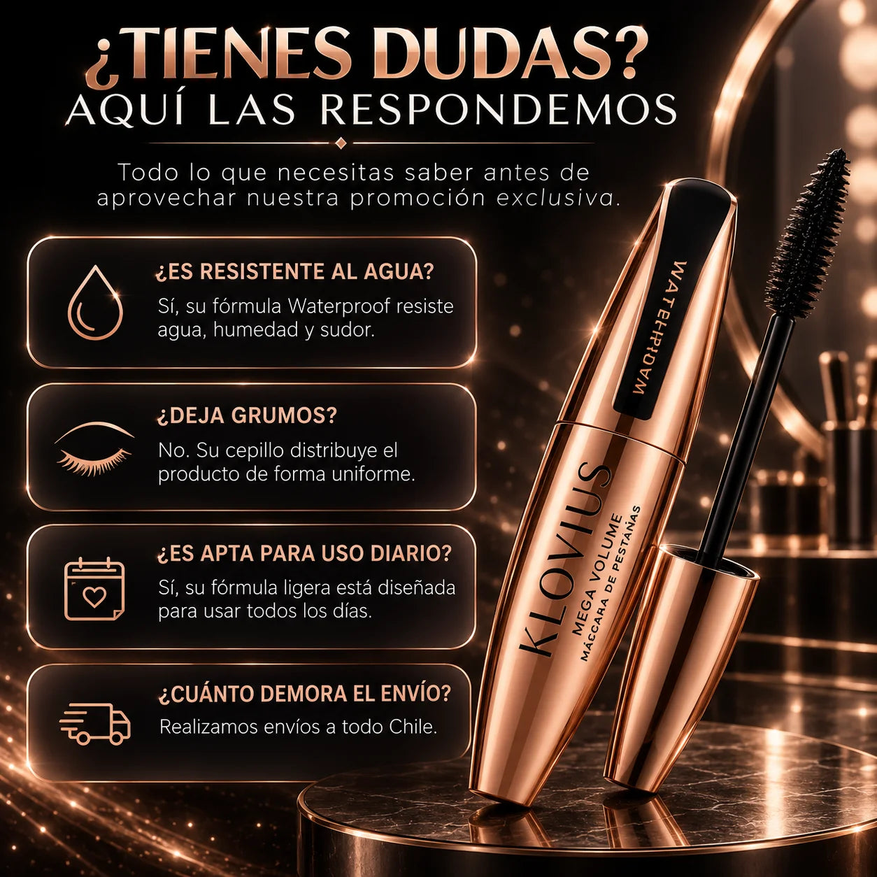 2x1 Klovius l Máscara de Pestañas Premium l Edición Limitada