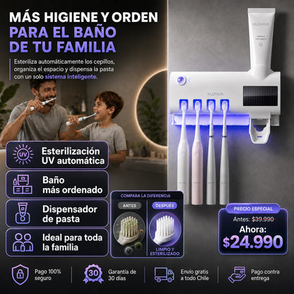 OralGuard l Esterilizador UV y Dispensador de Pasta Dental