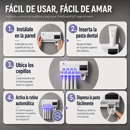 OralGuard l Esterilizador UV y Dispensador de Pasta Dental