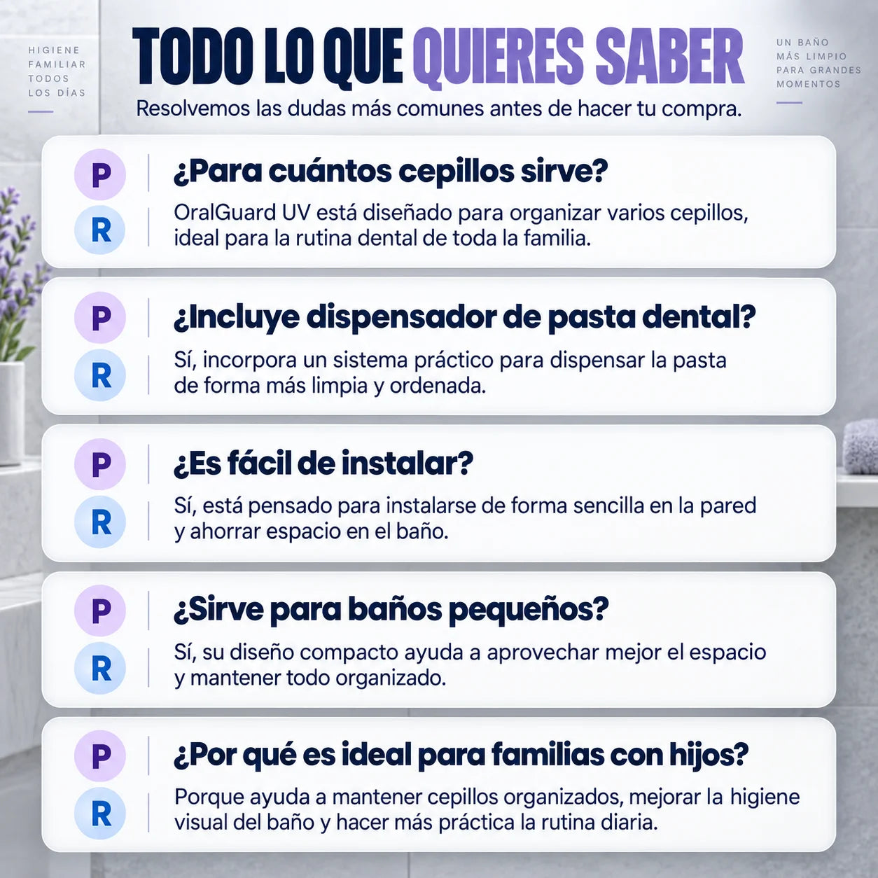 OralGuard l Esterilizador UV y Dispensador de Pasta Dental