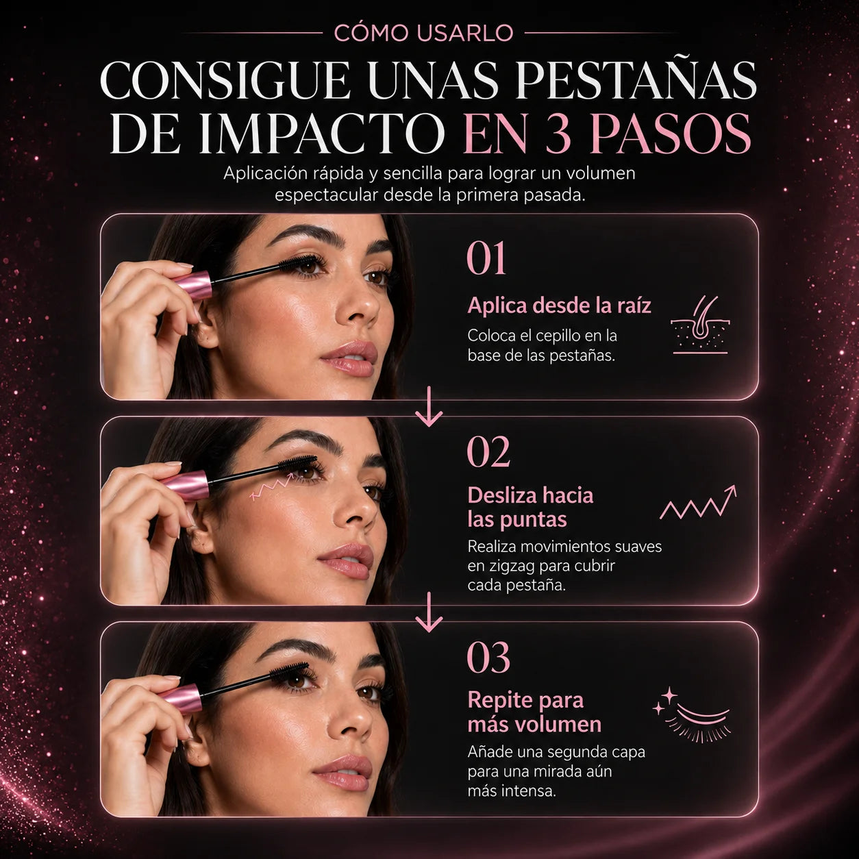 2x1 Máscara de Pestañas Klovius Lash l Volumen Instantáneo y Pestañas Más Gruesas