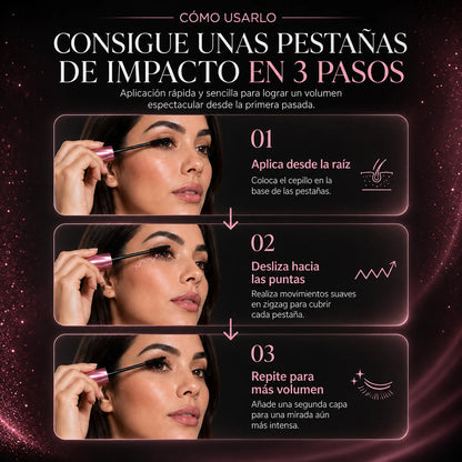 2x1 Máscara de Pestañas Klovius Lash l Volumen Instantáneo y Pestañas Más Gruesas