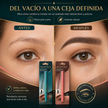 2x1 Klovius® Delineador de Cejas 4 Puntas l Efecto Microblading